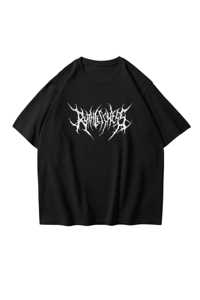 T-shirt da uomo XL in cotone personalizzabile, all'<span class=keywords><strong>ingrosso</strong></span>, tinta unita, casual, sportiva, nera e bianca, per la vendita al dettaglio - Product Image 2