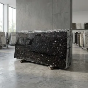 Dalles de pierre naturelle en granit brun romantique de qualité supérieure, polies, pour revêtements de sol, revêtements muraux, comptoirs de cuisine - Product Image 2
