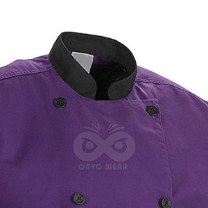 Veste de chef à manches longues de qualité supérieure pour hommes, blanche, à double boutonnage, pour la cuisine et les restaurants - Product Image 2