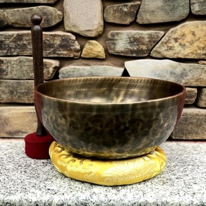 Wholesale Large Brown Brass Tibetan Singing Bowl Set Customizable Bronze Chakra Engraving Meditation Yoga Sound Healing Carved - Product Image 6