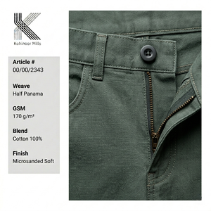 Pantalones Chinos de Algodón para Hombre, 170GSM, Tejido Semi-Panamá, Pantalones Casuales, Fabricante OEM ODM, Proveedor Mayorista - Product Image 2