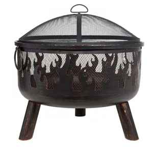 Skies Trader Brasero d'extérieur carré moderne en métal au gaz naturel, chauffage de terrasse, bol à feu avec écran anti-étincelles pour jardin, cour arrière et camping - Product Image 4