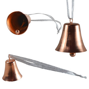 Campanas Colgantes con Decoración Festiva para Interiores, Campana de Hierro con Diseño de Árbol de Navidad, Acabado Plateado Decorativo - Product Image 3