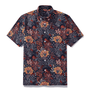 เสื้อเชิ้ตผู้ชายแฟชั่น เสื้อฮาวาย สตรีทแวร์ ลายทางพิมพ์ลายฟลามิงโก เสื้อเชิ้ตฤดูร้อนสุดชิค 2026 เสื้อฮาวายชายหาดสำหรับผู้ชาย - Product Image 1