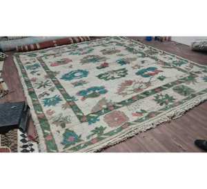 Tapis en laine noué à la main, design moderne multicolore avec accents en soie, tapis de prière, design et dimensions sur mesure, textile pour la maison - Product Image 2