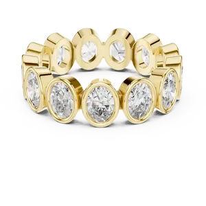 Anillo de Eternidad con Diamantes Cultivados en Laboratorio, Corte Pera, Estilo East West, Oro Sólido de 10K, 14K, 18K, Unisex, 6.40 CTW, Color E, Diseño Festoneado, Regalo de Lujo - Product Image 1