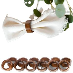 Anneaux de serviette en bois durables et écologiques de qualité supérieure, style vintage campagnard, pour fêtes, vente en gros - Product Image 5