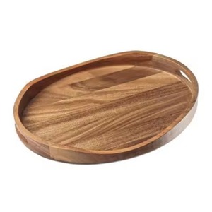 Bandeja de Servir de Madera de Acacia con Asas Flexibles para Alimentos, Bebidas, Bocadillos, Desayuno, Baño, Sala de Estar, Cocina, Bandeja de Almacenamiento - Product Image 4