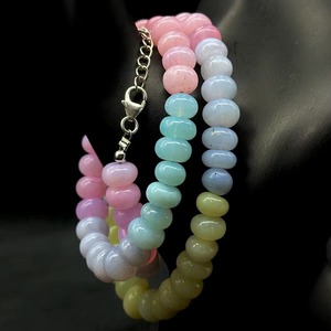 Natural Colorful Candy <b>Opal</b> Smooth Rondelle Choker <b>Necklace</b> 7MM 9MM Genuine Candy <b>Opal</b> Gemstone <b>Necklace</b> Handmade Fashion - Product Image 3