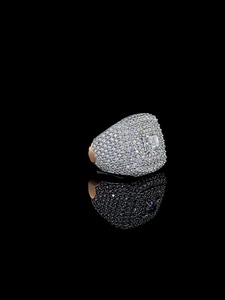 Moissanite <b>Iced</b> Out Pinky <b>Ring</b> 925 Silver Unisex Statement <b>Ring</b> Hip Hop Style Engagement Anniversary Jewelry Design - Product Image 3