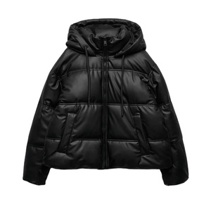 Chaqueta acolchada con escudo Ártico para mujer de invierno 2024 Parka con capucha de nieve cálida abrigo suelto informal para mujer abrigo de manga larga con cremallera - Product Image 1