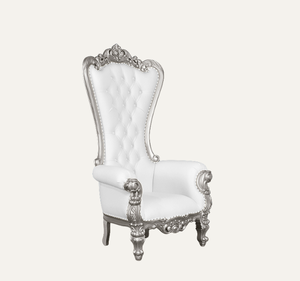 เก้าอี้บัลลังก์ไม้มะฮอกกานีสีขาวสไตล์ราชวงศ์ ทนทาน ทำด้วยมือ หรูหรา เหมาะสำหรับโรงแรม อพาร์ทเมนท์ และห้องนั่งเล่น - Product Image 2