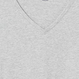 T-shirt d'été à manches courtes et col en V pour femme, impression personnalisée, vente en gros, 100 % coton, écologique, respirant, teinture unie - Product Image 2