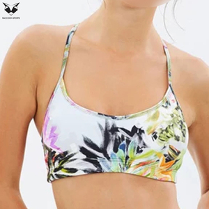 Soutiens-gorge de sport respirants et unis, imprimés par sublimation, nouvelle mode, prix de gros usine, sur mesure pour le fitness et le yoga - Product Image 4