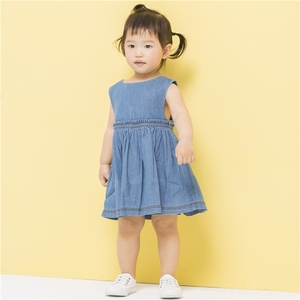 Robe débardeur classique en denim ODM sans manches pour enfants de 1 à 6 ans filles - Product Image 3