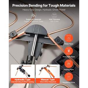 Kit de Dobladora de Tubos Hidráulica, Juego de Herramientas para Doblar Tubos de Cobre de 1/4-7/8 Pulgadas, Avance/Reversa, HVAC, 7 Matrices de Aleación de Aluminio para Automóviles - Product Image 2