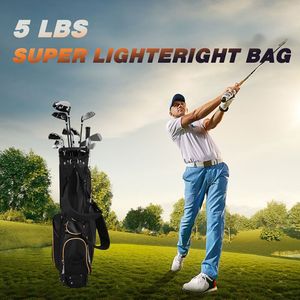 <b>Golf</b> Stand <b>Bag</b> 9 Inch Carry Divider with Zippered Pockets Silicone Material Portable Sports Storage for <b>Golf</b> <b>Clubs</b> - Product Image 1