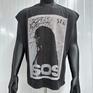 2026 Mens Oversized Sleeveless <b>T</b> <b>Shirt</b> Vintage Washed Graphic Print Streetwear Tank Top Casual Summer Loose Fit <b>Muscle</b> Tee - Product Image 2