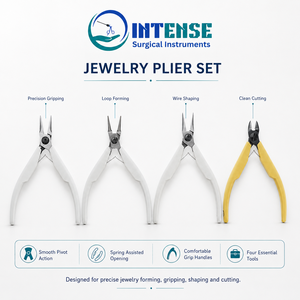 Juego de Pinzas de Joyería Profesionales de Cuatro Piezas, Herramientas de Corte y Moldeado de Precisión con Mangos Ergonómicos - Product Image 2