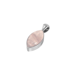 Premium 925 Sterling Silver Platinum Plated Luxury Fine Pendant Charm Emerald Cut Pear Marquise Oval Cab Spring <b>Lock</b> Bezel - Product Image 2