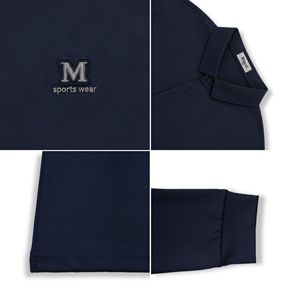 เสื้อเจอร์ซีย์แขนยาวผู้ชาย Macci สีพื้น ปักโลโก้ด้านหน้า ผ้าทอเนื้อนุ่ม ยืดหยุ่น ระบายอากาศได้ดี ผ้าฝ้ายเย็นสบาย เหมาะสำหรับเล่นกีฬา - Product Image 2