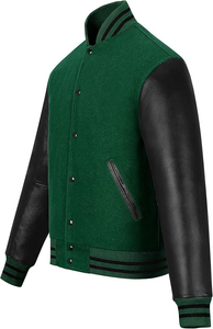 Best Lightweight Varsity Jacket Winter Jacket Canvas Material Breathable Winter High Street Green Color Varsity Jacket For <b>Men</b> - Product Image 4