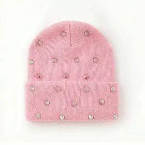 Unisex <b>Beanie</b> Hat Punk Style Solid Color Adult Winter Computer Knitted 100% Acrylic Breathable & <b>Waterproof</b> Jacquard Casual Wear - Product Image 4
