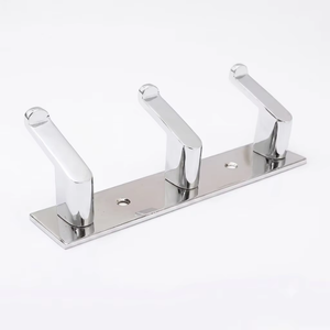 Organisateur mural robuste en acier inoxydable de qualité supérieure, porte-vêtements et serviettes, rangement mural polyvalent pour magasin de vêtements - Product Image 1