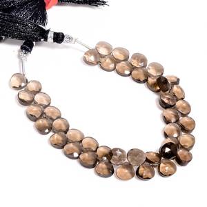 Natural Smoky Quartz Faceted Heart Briolette Gemstone <b>Beads</b> 8mm Loose <b>Stone</b> <b>Beads</b> For Jewelry Making Wholesale Bulk Quartz <b>Beads</b> - Product Image 1