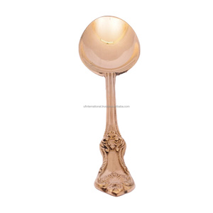 ที่ไม่ซ้ำกันทองเหลืองช้อนครัวใช้จับออกแบบฟรีช้อนบนโต๊ะอาหารทำในอินเดียราคาโลโก้ขนาดที่กำหนดเองตัวอย่างฟรี - Product Image 1