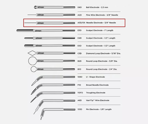 Électrode stérile jetable à fil fin pour électrochirurgie, aiguille angulaire A3D/OS, tige 1/16, compatible avec Ellman Surgitron Dual RF - Product Image 4