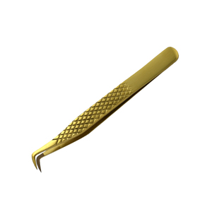 Juego de Pinzas para Extensión de Pestañas, Acero Inoxidable Antiestático, Punta de 90 Grados, Textura Suave, Profesional, Longitud de 10 mm - Product Image 4