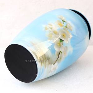 Urnes funéraires en aluminium personnalisées pour adultes, avec impression, pour le stockage des cendres, motif moderne fleur de lys, fournitures funéraires, urne pour cendres humaines, Inde - Product Image 6