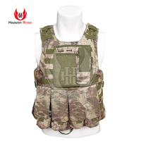 Gilet porte-plaques MOLLE camouflage multi-poches réglable pour homme, idéal pour le paintball et les activités sportives en extérieur