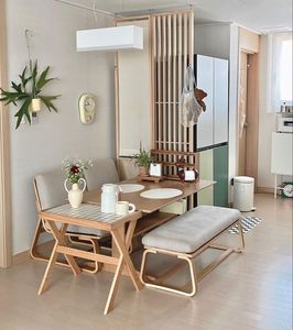 Modern Minimalist Wooden <b>Dining</b> <b>Bench</b> <b>Set</b> Scandinavian Style Apartment Furniture - Product Image 1