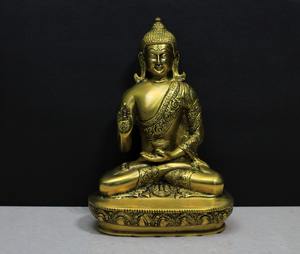 Buda de Latón con Diseño de Loto para Decoración y Fines Religiosos-Culturales con Estilo de Bendición - Product Image 2