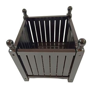 Pot à fleurs en bois noir carré pour jardin, véranda, patio, conteneur pour plantes et légumes, jardinière en bois durable pour extérieur - Product Image 2