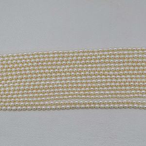 Pedido al por Mayor de Perlas de Agua Dulce Naturales de 4mm y 6mm, Forma de Arroz, Cuentas Lisas, Excelente Calidad, Perlas Blancas del Fabricante - Product Image 3