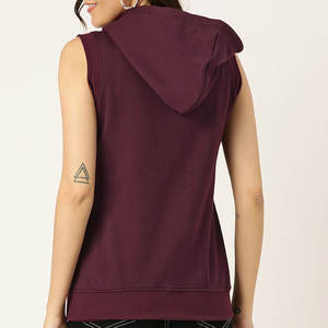 Sudadera sin Mangas con Capucha para Mujer, Suave al Tacto, 100% Algodón, Transpirable, Ecológica, Ligera, Informal, para Uso Diario - Product Image 3