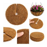 AQUA VRIKSHA 100% Alas Mulsa Sabut Kelapa Alami 12 Inci |   Cincin Mulsa Tanaman Biodegradable untuk Pengendalian Gulma & Penahan Kelembapan