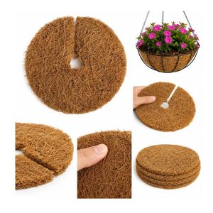AQUA VRIKSHA Tapis de paillis en fibre de coco 100% naturelle 12 pouces |   Anneau de paillis végétal biodégradable pour le contrôle des adventices et la rétention de l'humidité - Product Image 3