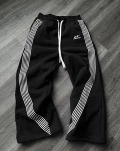 Pantalones Deportivos de Lona Gris para Hombre, Cintura Elástica con Cordón, Corte Holgado Informal, Largos, Transpirables, de Algodón de Peso Medio, para Primavera - Product Image 5