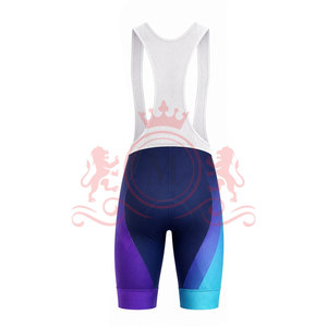 Ensemble maillot et short de cyclisme pour homme, dégradé violet-bleu, 100 % polyester, uniforme de cyclisme - Product Image 4