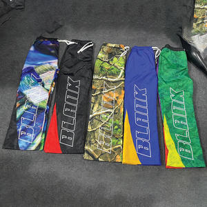 Pantalones de hombre personalizables con estampado por transferencia térmica, transpirables, ecológicos, con bolsillos casuales, cierre de cremallera, tela de nailon/algodón, servicio OEM. - Product Image 1
