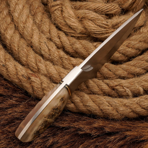 Couteau de chasse Skinner à pointe tombante en acier inoxydable, lame droite, lame fixe, couteau Skinner en acier inoxydable J2 avec manche en os - Product Image 4