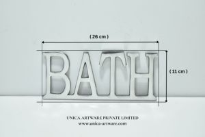 Top Quality Bath Word <b>Wall</b> <b>Hook</b> Rack Decorative Aluminium BATH <b>Key</b> & Towel Holder Modern <b>Wall</b> Mounted <b>Hook</b> Rack for Bathroom - Product Image 6