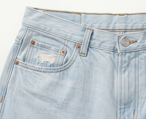 Pantalon capri décontracté pour homme, taille mi-haute, délavé, avec fermeture éclair et rivets - Product Image 4