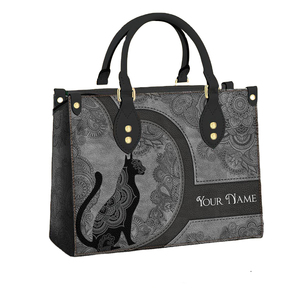 Bolso de Mano de Cuero Personalizado con Estampado de Gato para Mujer, Bolso Bandolera de PU, Elegante y Lujoso, Envío Directo POD - Product Image 1
