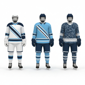 High Quality Men's Customised Ice Hockey Jersey Quick Dry Breathable Fabric Long Sleeve Polyester Ice Hockey Uniform - Product Image 2