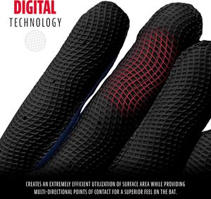 Gants de frappe unisexes pour jeunes Digitek Camo Baseball Softball en cuir premium antidérapants imperméables avec fermeture à lacets pour l'hiver, plusieurs tailles - Product Image 6